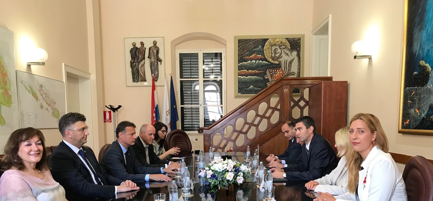 PM Plenkovic with Dubrovnik Mayor Mato Frankovic and Dubrovnik-Neretva County head Nikola Dobroslavic